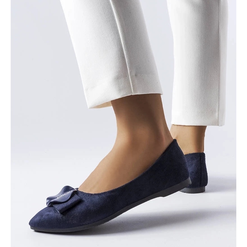 D/GMR Námořnické modré baleríny zdobené kamínky Rémy 2