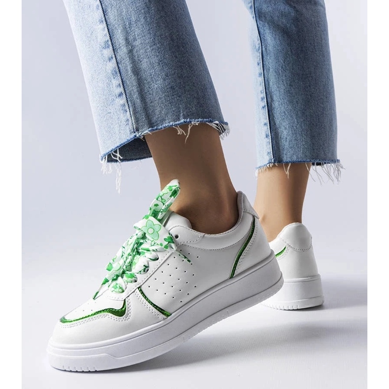 D/GMR Bílé tenisky převázané stuhou Pryor bílý 2