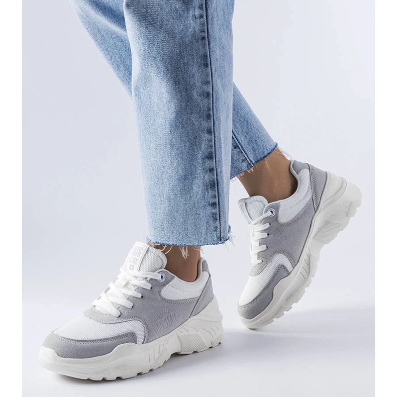 D/GMR Bílo-šedé tenisky od Big Star JJ274A112 šedá 1