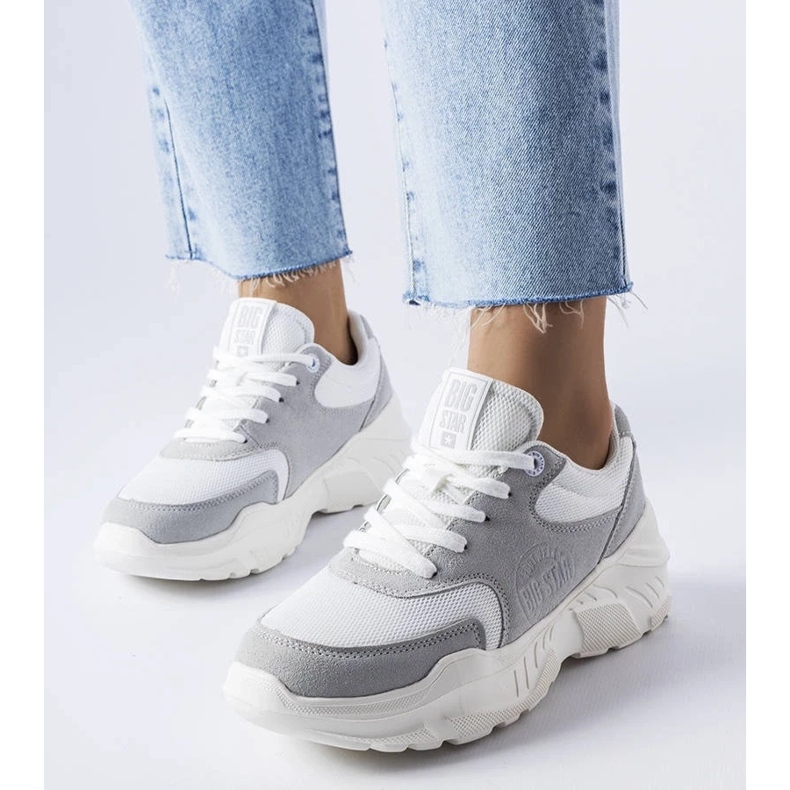 D/GMR Bílo-šedé tenisky od Big Star JJ274A112 šedá 2