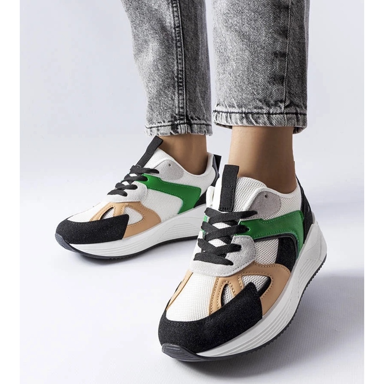 D/GMR Černé tenisky ze směsových materiálů značky Riel bílý 1 D/GMR Černé tenisky ze směsových materiálů značky Riel bílý 1