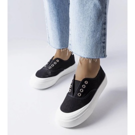 D/GMR Černé slip-on tenisky od Rabican černý 1