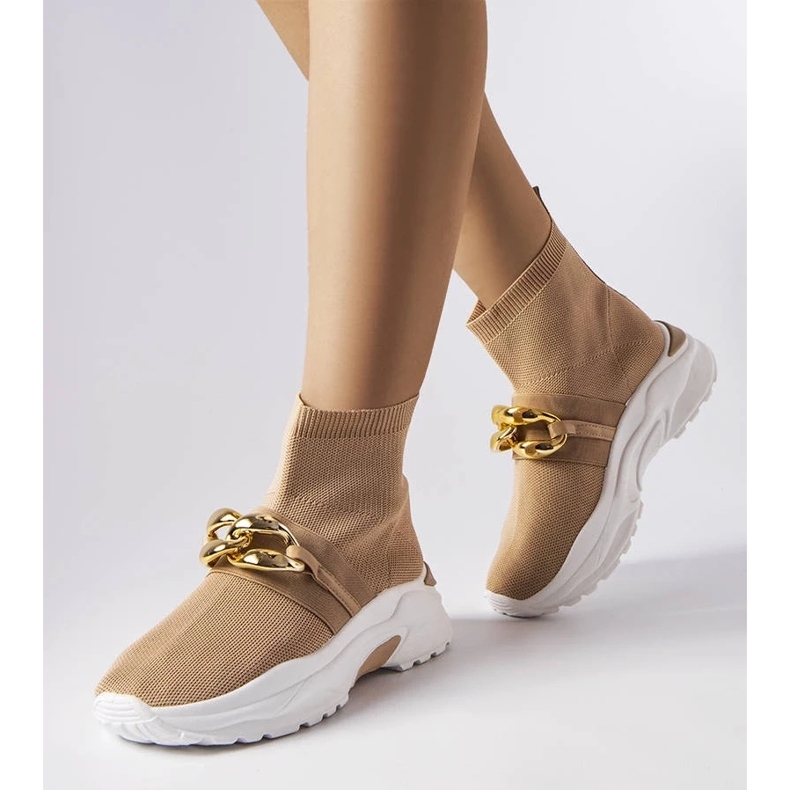 D/GMR Baptiste hnědé tenisky s řetízkem hnědý 1