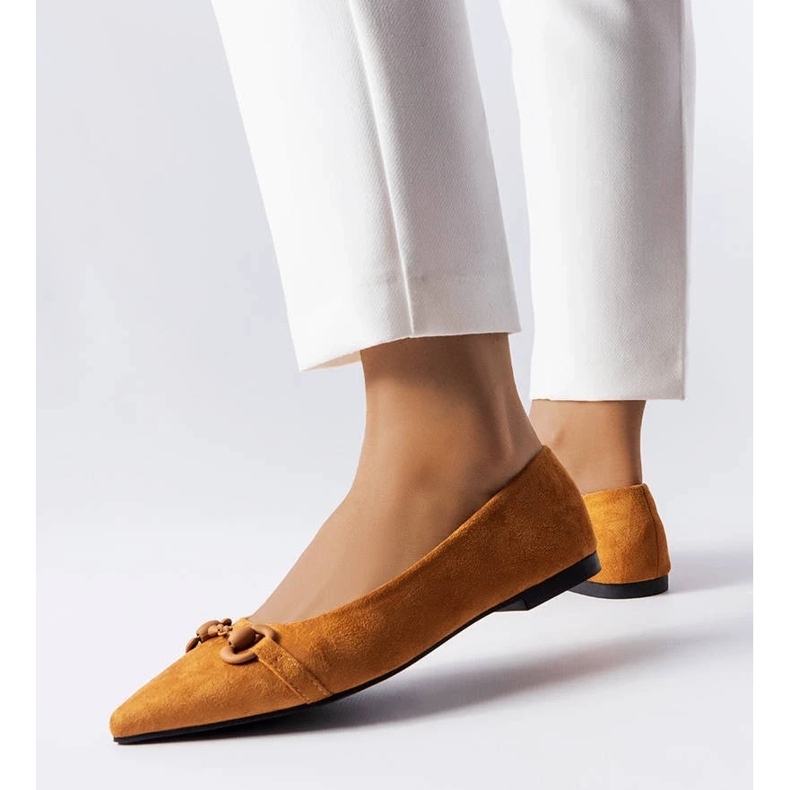 D/GMR Hnědé baleríny se špičatou špičkou od Aimé hnědý 1