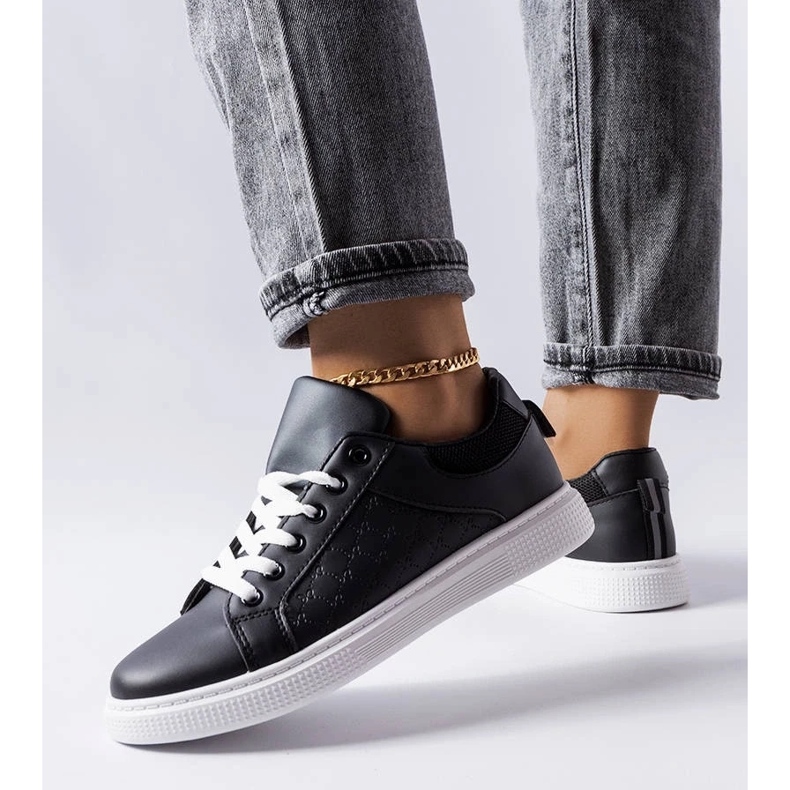 D/GMR Černé tenisky s ražbou Dreux černá 2