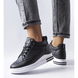 D/GMR Černé třpytivé tenisky Bonevil černá 2