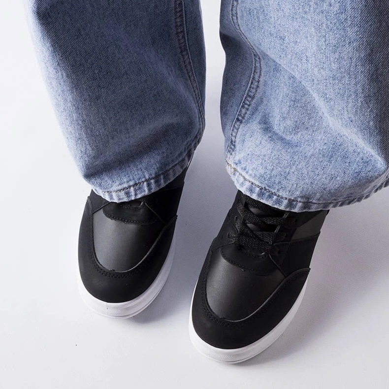 D/GMR Černé tenisky CinqMars na klínku černá 2