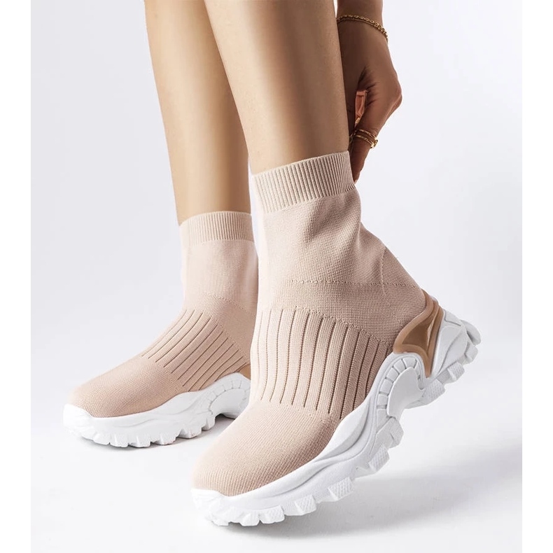 D/GMR Béžové tenisky s elastickým svrškem značky Antonio béžový 2