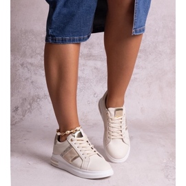 D/GMR Béžové tenisky zdobené kamínky Xarles 1 D/GMR Béžové tenisky zdobené kamínky Xarles 1