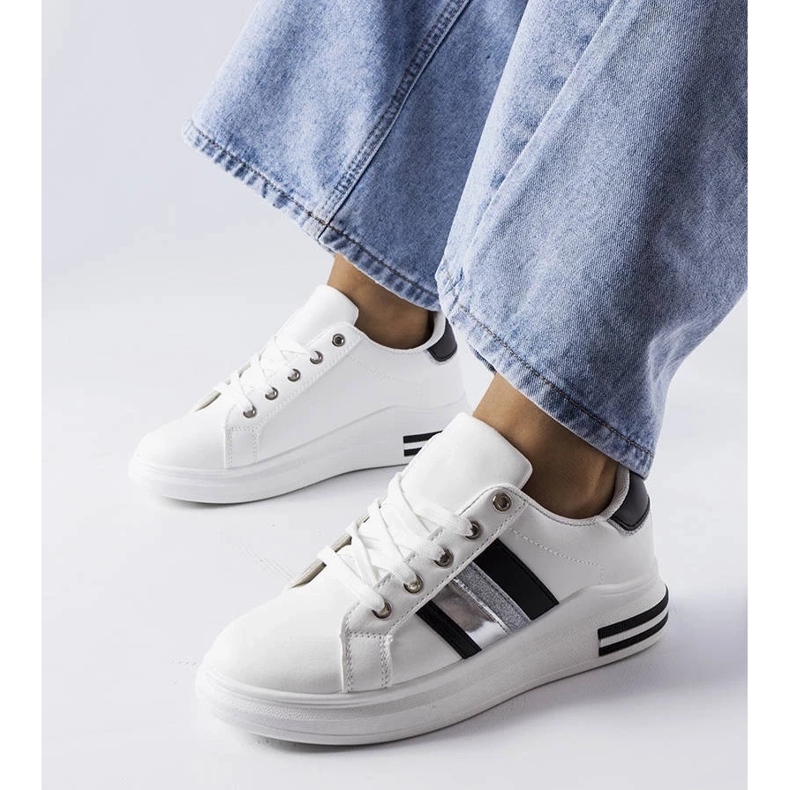 D/GMR Černobílé tenisky na platformě značky Sacaton 1