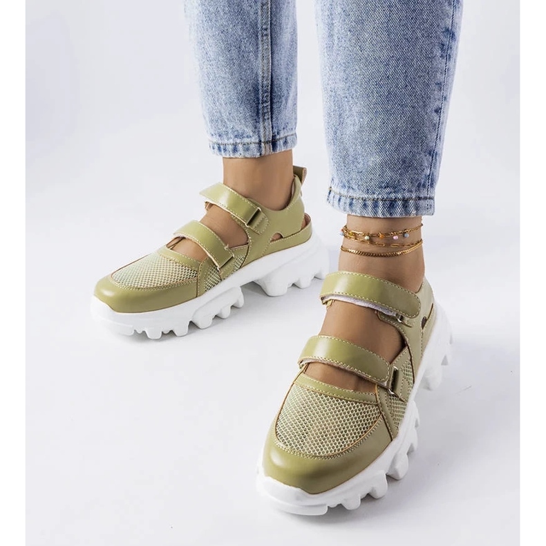 D/GMR Zelené tenisky na masivní podrážce od Djurs zelená 2