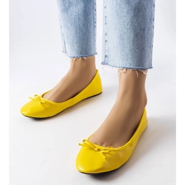 D/GMR Žluté balerínky zdobené mašlí Vaillancour žlutá 1