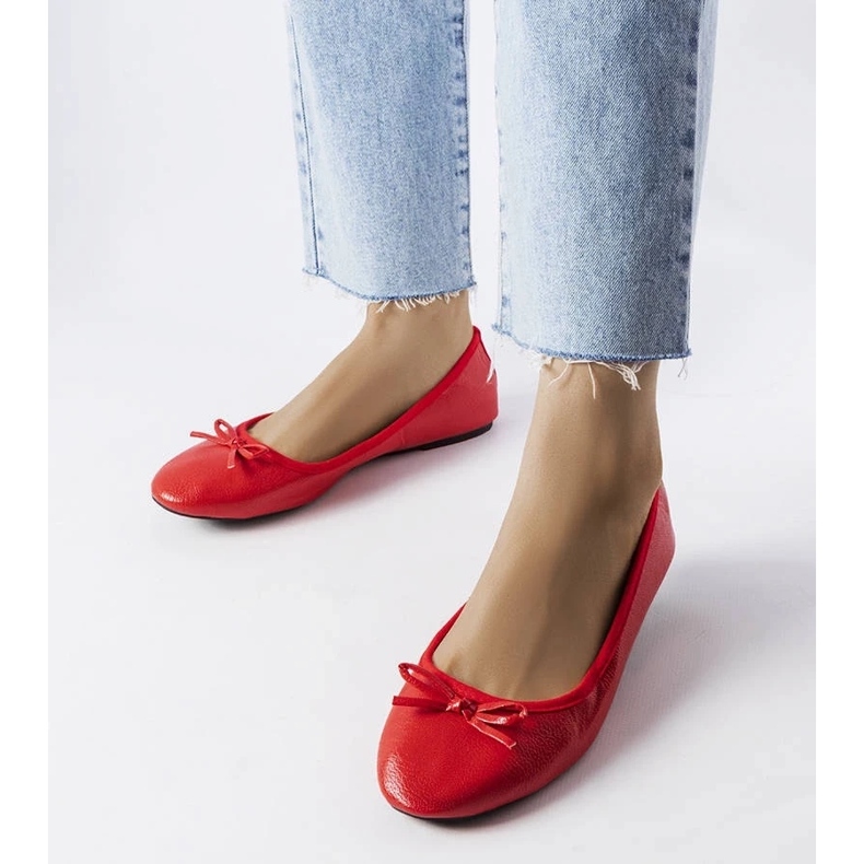 D/GMR Červené balerínky s mašlí od Vaillancour 1