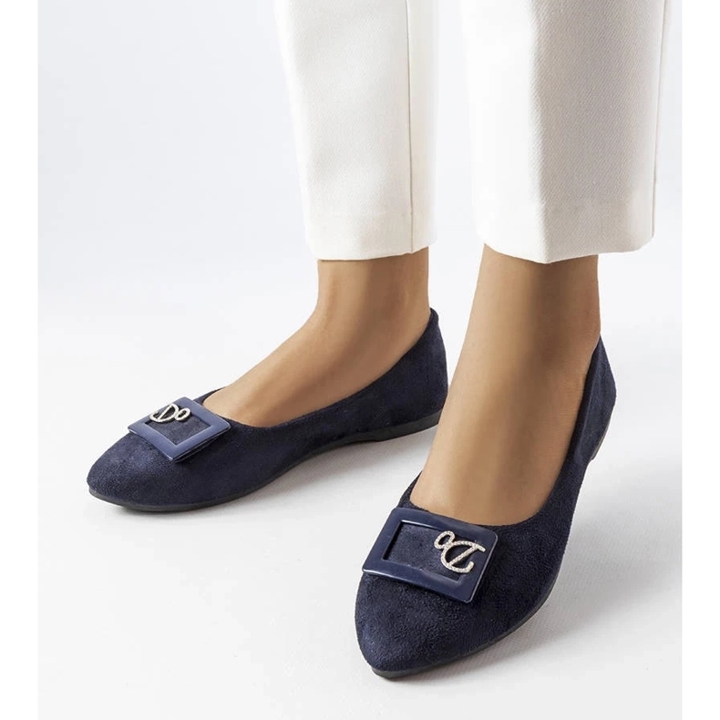 D/GMR Námořnické baleríny s kamínky od Fleminga modrý 1