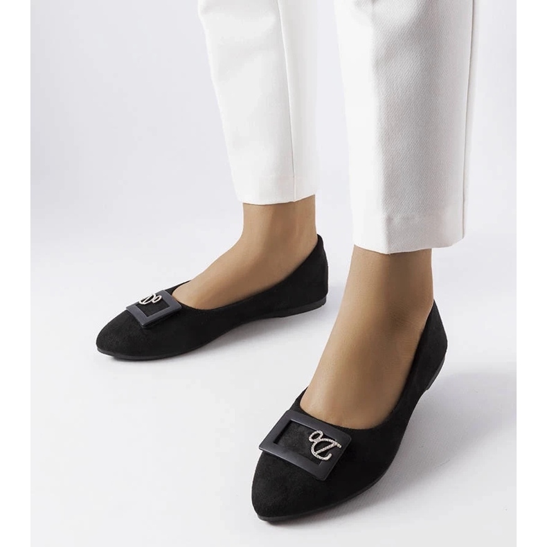 D/GMR Černé baleríny zdobené kamínky od Fleminga černá 2