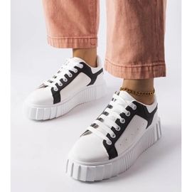 D/GMR Bílé tenisky na platformě Gosselin 1