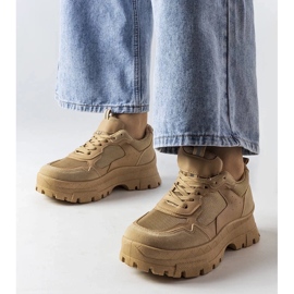 D/GMR Dámské boty Temné béžové sportovní boty dámské mikeladze béžový 1