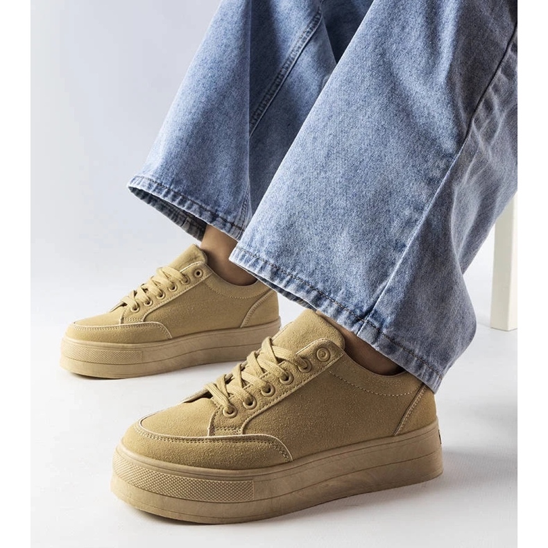 D/GMR Béžové tenisky na platformě od Amathymes béžový 2