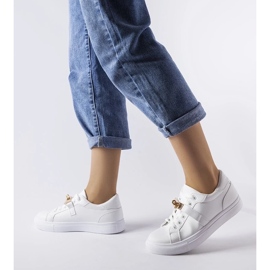 D/GMR Bílé tenisky se zlatým přízvukem bílý 1