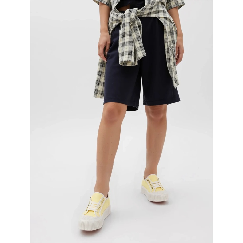 Žluté dámské tenisky na platformě žlutá 1