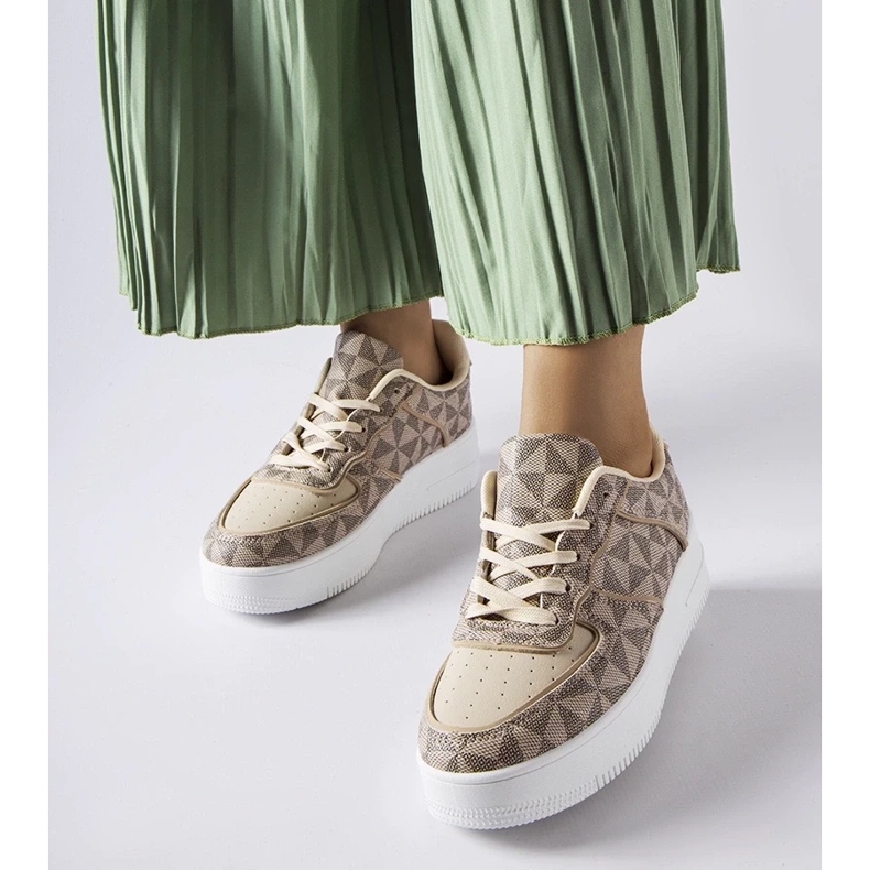 D/GMR Béžové tenisky zdobené monogramem Sands béžový 1