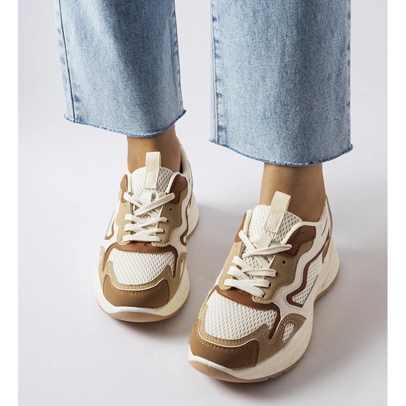 D/GMR Sportovní duté béžové tenisky zelená 2