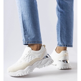 D/GMR Bílé tenisky se stříbrnou vsadkou od Esquibel bílý 1 D/GMR Bílé tenisky se stříbrnou vsadkou od Esquibel bílý 1