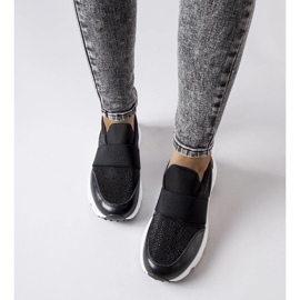 D/GMR Černé tenisky s kamínky od Algiso černý 2