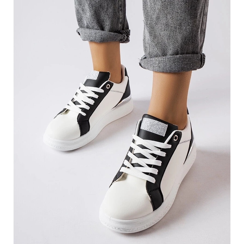 D/GMR Černobílé boty se stříbrným akcentem od Palais černá 1