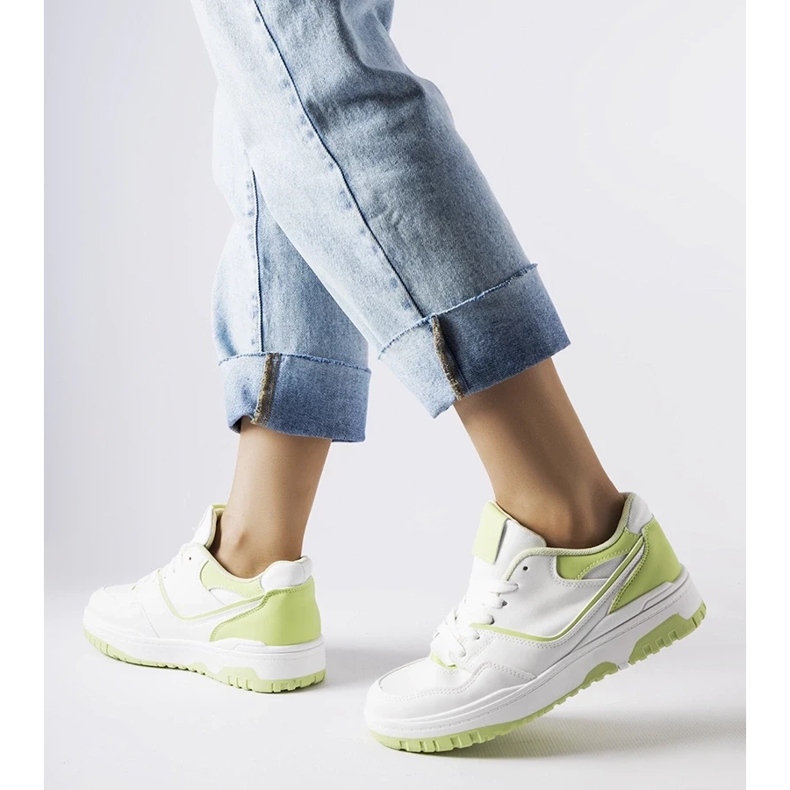 D/GMR Barrette bílé a zelené tenisky bílý 2