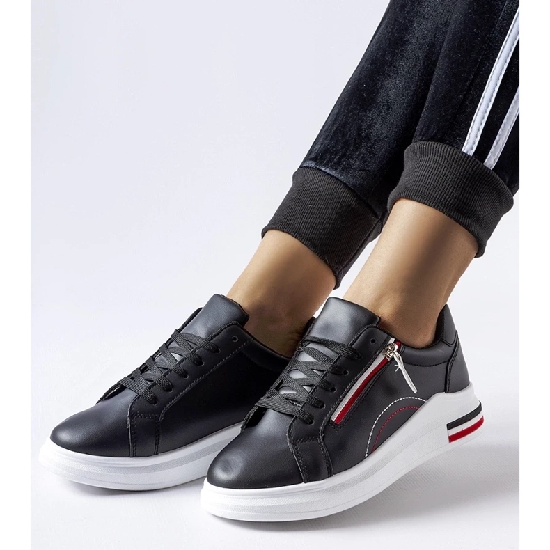 D/GMR Černé tenisky Anaunia s bílou podrážkou černá 2