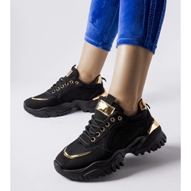 D/GMR Černé tenisky se zlatým akcentem Lodgeville černá 2