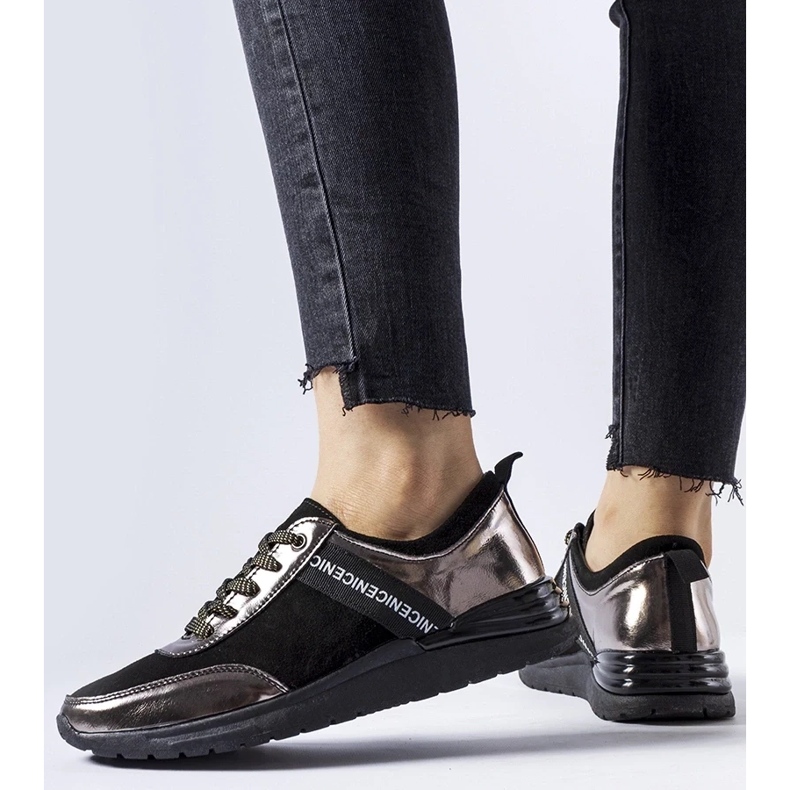 D/GMR Černošedé kožené tenisky Castelfidardo černý 2