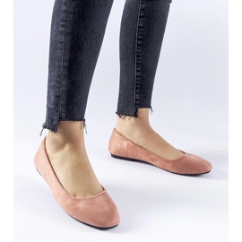 D/GMR Tmavě růžové balerínky Jules z ekologického semiše růžový 1