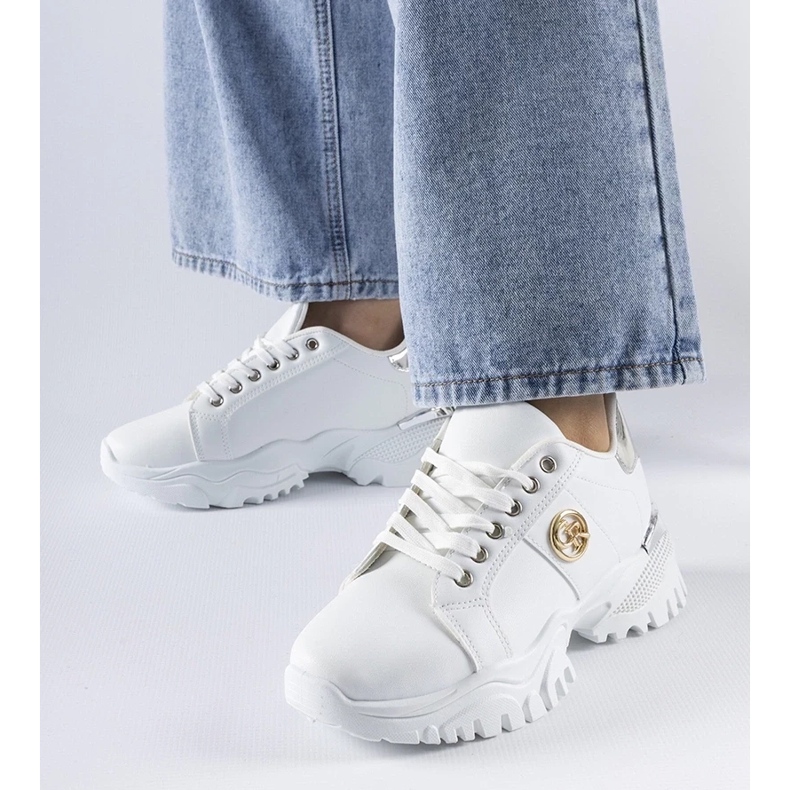 D/GMR Bílé tenisky s masivní podrážkou Arpaia bílý 1