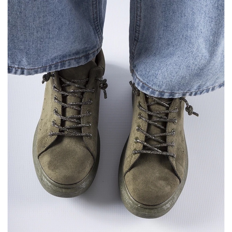 D/GMR Zelené tenisky na platformě Cipriano zelená 2