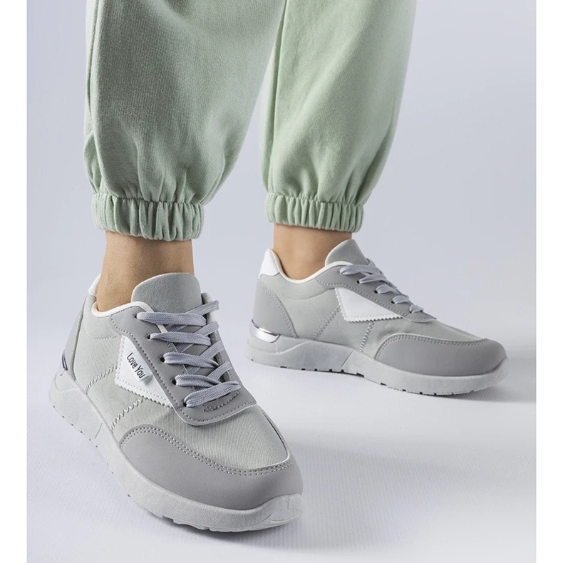 D/GMR Šedé látkové tenisky Geraldino šedá 1