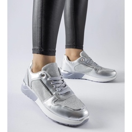 D/GMR Šedé tenisky s ozdobnou nití od Facondo šedá 2