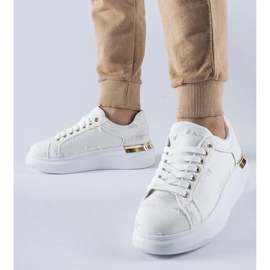 D/GMR Bílé tenisky na platformě Osson bílý 1