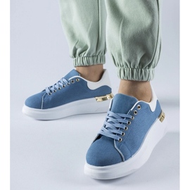 D/GMR Tmavě modré tenisky na platformě Scuderlando modrý 2