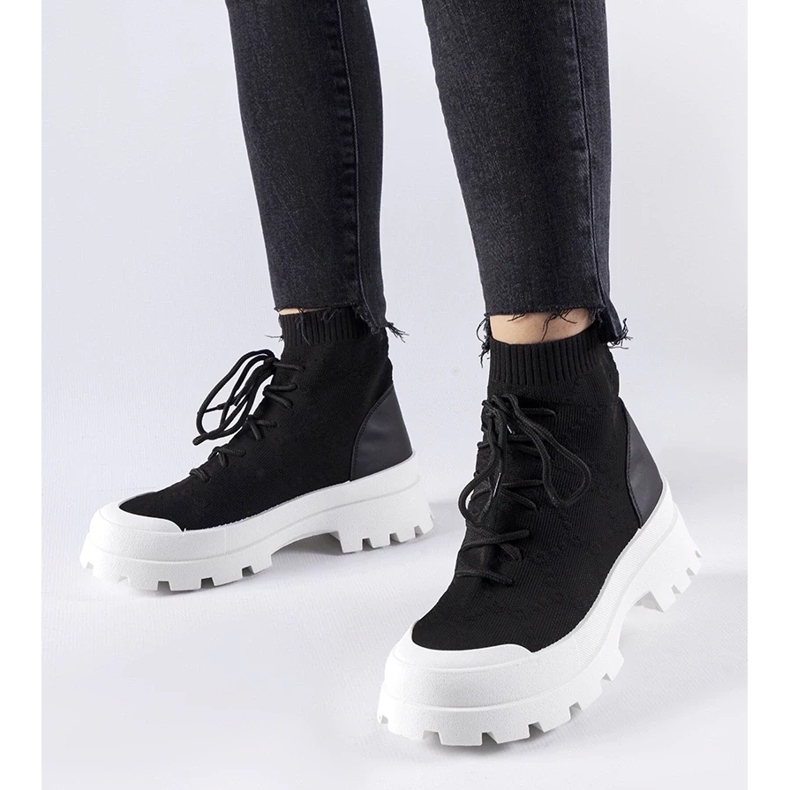 D/GMR Černé vysoké tenisky Éric černá 1