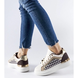 D/GMR Briercliff hnědé a béžové třpytivé tenisky hnědý 2