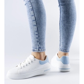 D/GMR Bílé a modré tenisky Leland bílý 1