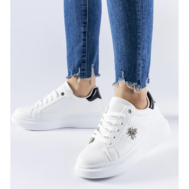 D/GMR Bílé tenisky se zirkonovou aplikací Fairfax bílý 2