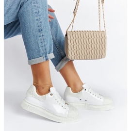 D/GMR Bílé tenisky s kamínky Goe NN2N4011 1