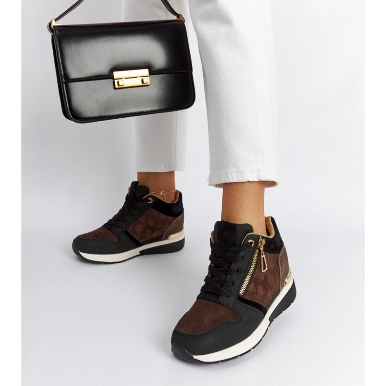 D/GMR Černé tenisky Knoxville na klínku černá 2