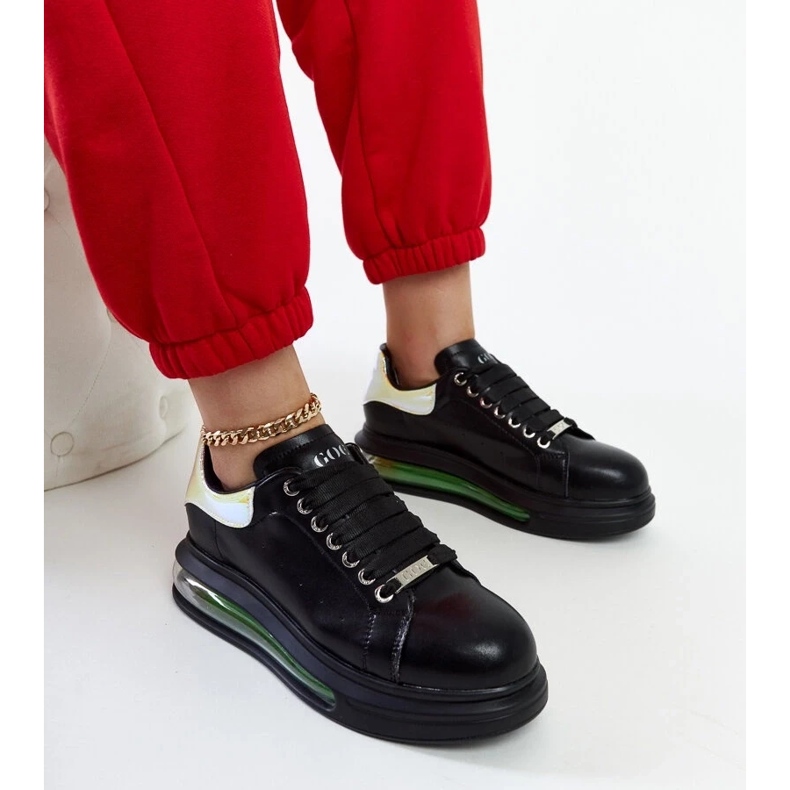 D/GMR Černé tenisky na platformě Goe NN2N4030 černý 2