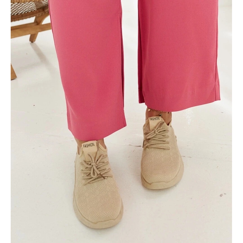 D/GMR Béžové látkové tenisky Mira béžový 2