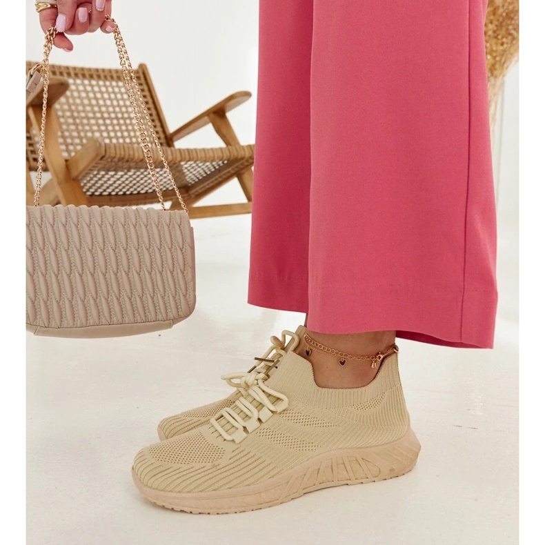 D/GMR Béžové látkové tenisky Ornella béžový 2