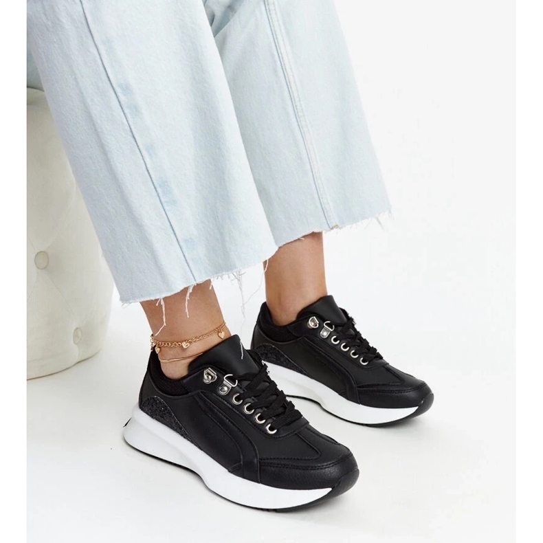 D/GMR Černé tenisky na platformě Taima černá 2